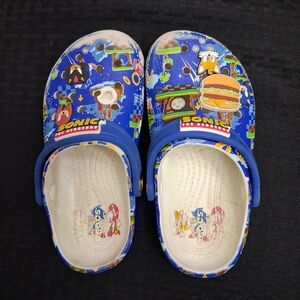 CROCS Kids Blue Sonic Slippers